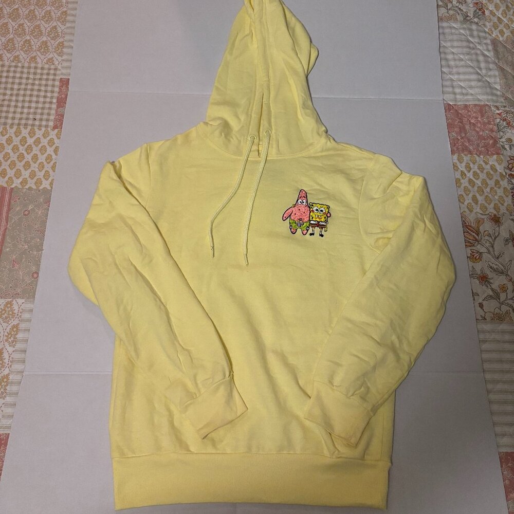 Nickelodeon Spongebob SquarePants Hoodie Adult Size Small S Yellow Bikini Bottom